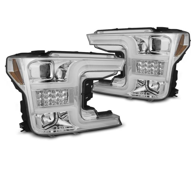 Фарове  TUBE LIGHT хром за FORD F150 MK13 17-20