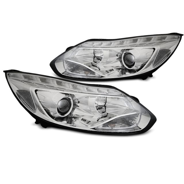 Фарове за FORD FOCUS MK3 11- 10.14 LED хром