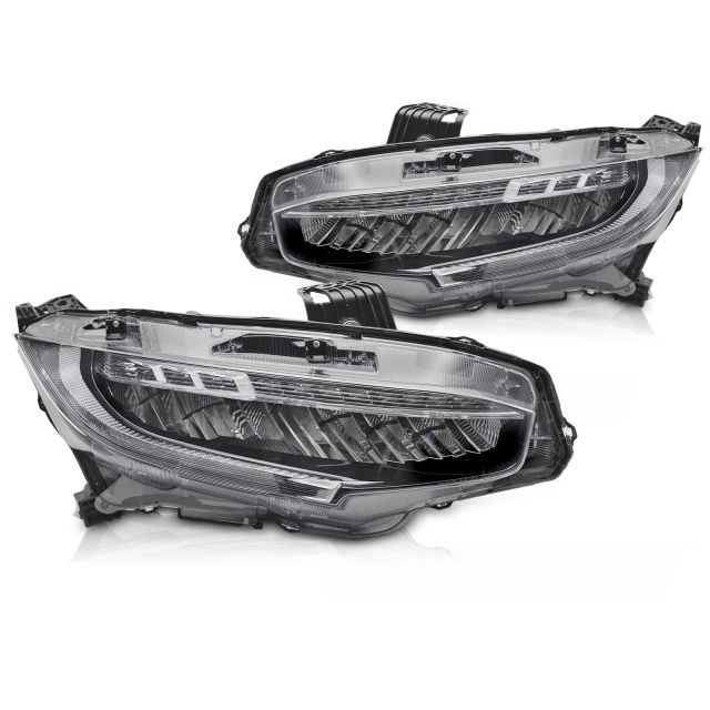 Изцяло LED фарове черни за HONDA CIVIC X 16-21