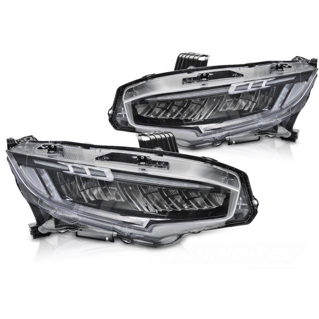 Изцяло LED фарове черни за HONDA CIVIC X 16-21