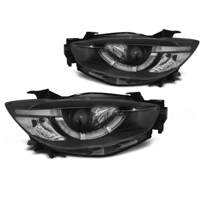 Фарове за MAZDA CX5 11-15 Черни TRUE DRL XENON