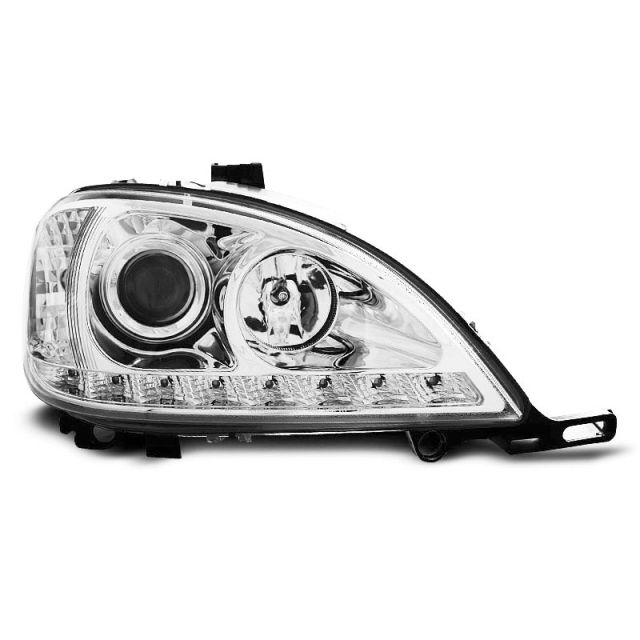 Фарове  с дневни светлини хром за MERCEDES W163 ML M-KLASA 09.01-05