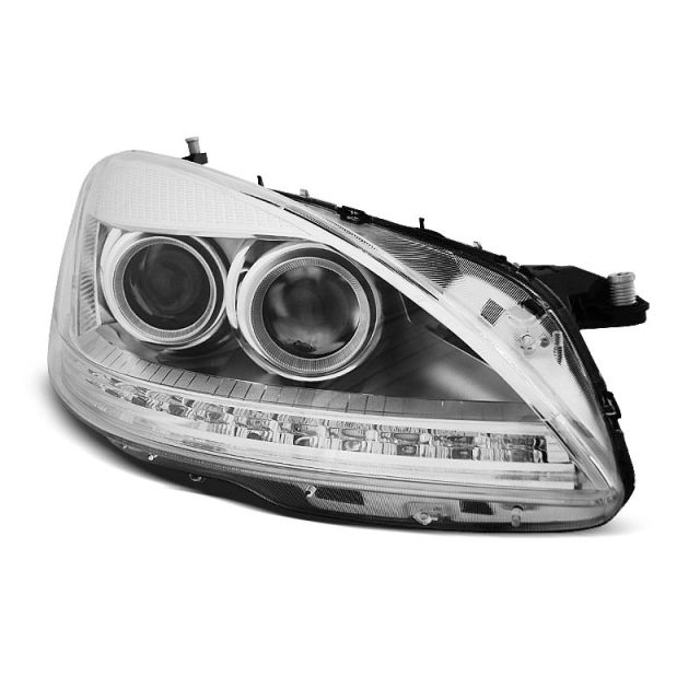 XENON Фарове  с дневни светлини хром за MERCEDES W221 05-09