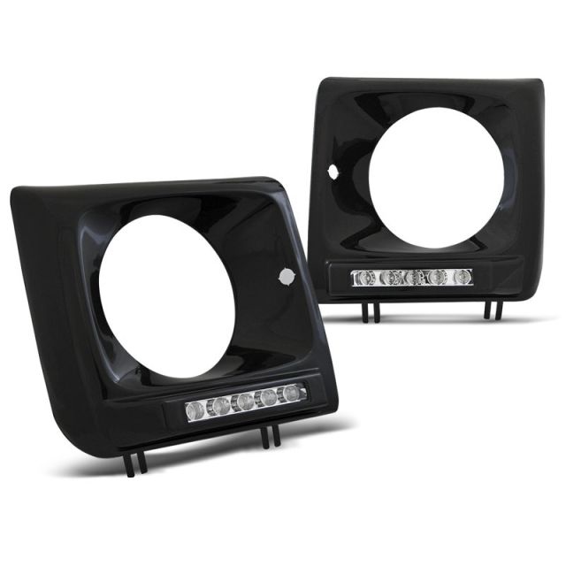 Фарове FRAME LED DRL Черни за MERCEDES W461.W463 01-12