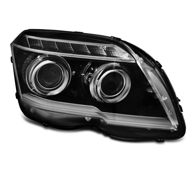 Фарове TUBE LIGHT Черни за MERCEDES GLK X204 06.08-08.12