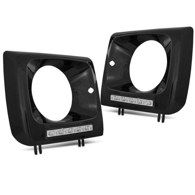 Фарове LED DRL Черни за MERCEDES W461.W463 01-12