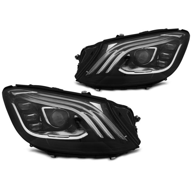Фарове LED Черни за MERCEDES W222 13-17