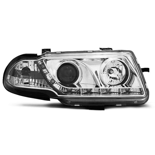 Фарове за OPEL ASTRA F 09.91-08.94 с дневни светлини хром