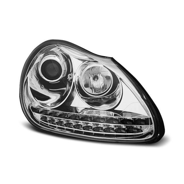 XENON Фарове  с дневни светлини хром за PORSCHE CAYENNE 02-06