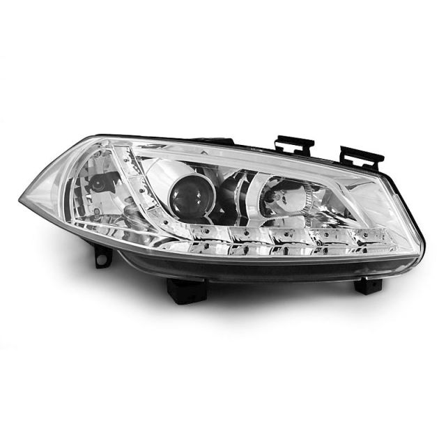 Фарове за RENAULT MEGANE II 11.02-12.05 с дневни светлини хром