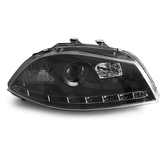 Фарове с дневни светлини Черни за SEAT IBIZA 6L 04.02-08