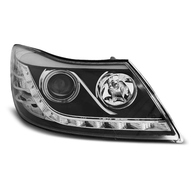 Фарове с дневни светлини Черни за SKODA OCTAVIA 09-12