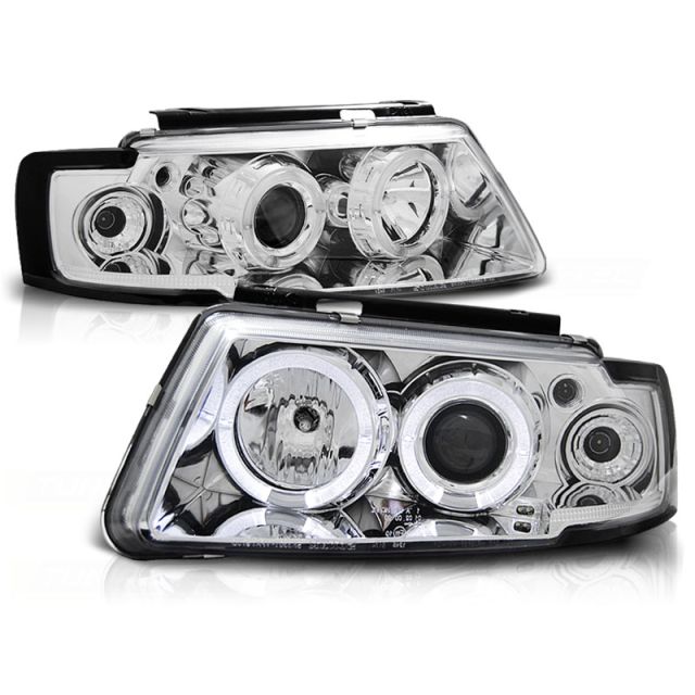 Фарове Ангелски очи Хром за VW PASSAT B5 3B 11.96-08.00