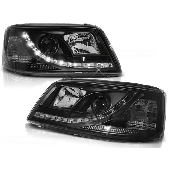 Фарове DAYLIGHT черни за VW T5 04.03-08.09