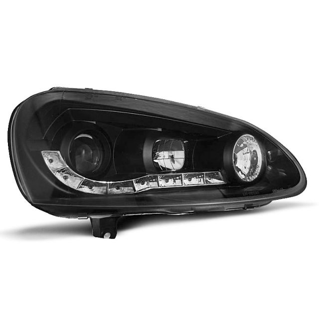 Фарове  с дневни светлини Черни за VW GOLF 5