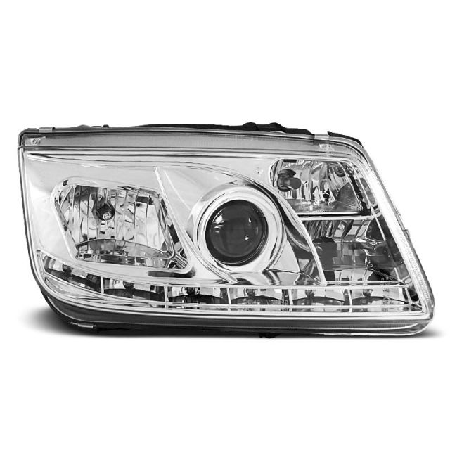 Фарове  с дневни светлини хром за VW BORA 09.98-05.05
