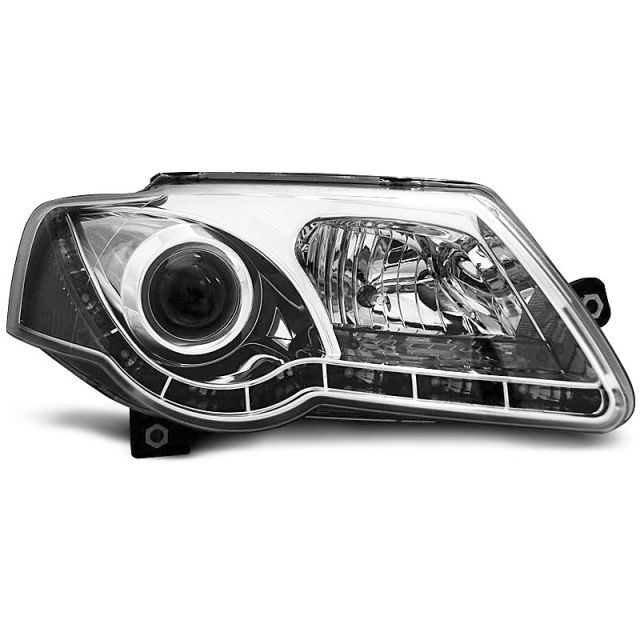 Фарове  с дневни светлини хром за VW PASSAT B6 3C 03.05-10