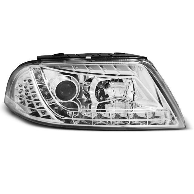 Фарове  с дневни светлини хром за VW PASSAT 3BG B5 FL 09.00-03.05