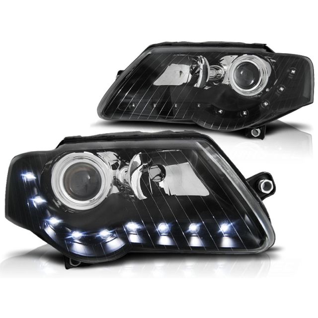 Фарове DAYLIGHT черни за VW PASSAT B6 3C 03.05-10