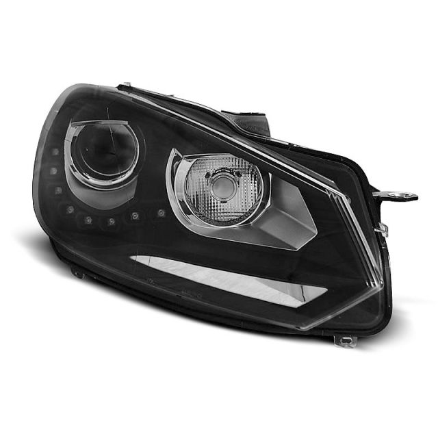 Фарове  TRUE DRL Черни за VW GOLF 6 10.08-12 