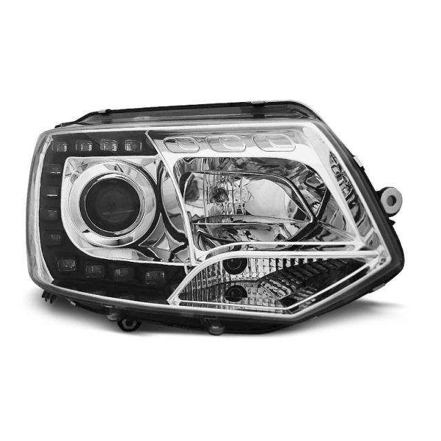 Фарове  TRUE DRL хром за VW T5 2010-2015