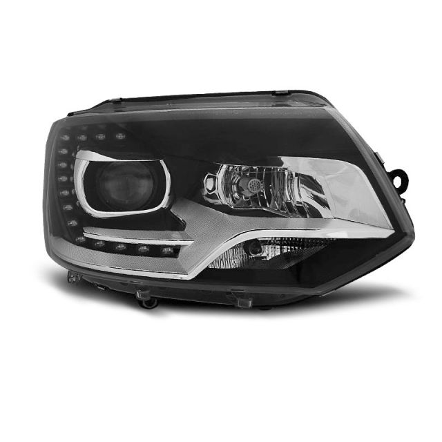 Фарове  TRUE DRL Черни за VW T5 2010-15
