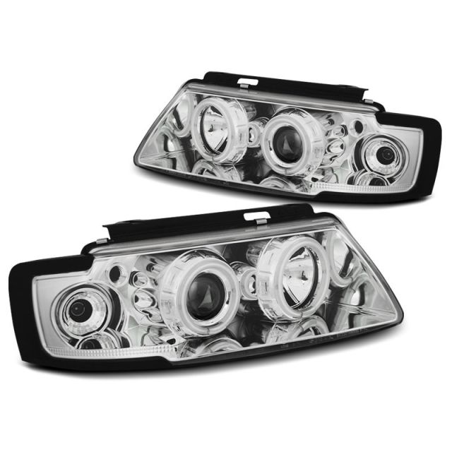 Фарове  с ангелски очи CCFL хром за VW PASSAT B5 3B 11.96-08.00
