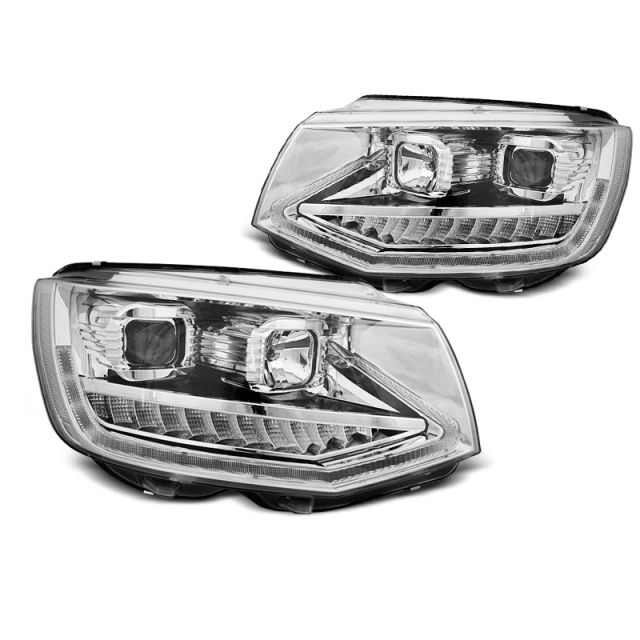 Фарове  TUBE LIGHT DRL хром SEQ за VW T6 15-19