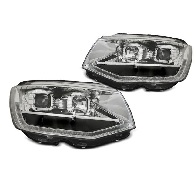 Фарове  TUBE LIGHT хром DRL SEQ за VW T6 15-19
