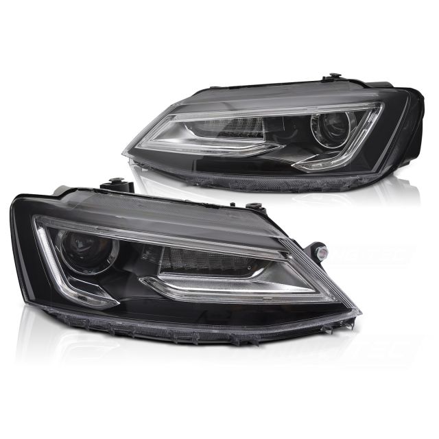 Фарове TUBE LIGHT черни за VW JETTA VI 11-18