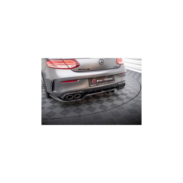 Добавка за задна броня (с вертикални ребра) Mercedes-AMG C43 Coupe / Cabrio C205 Facelift / A205 Facelift