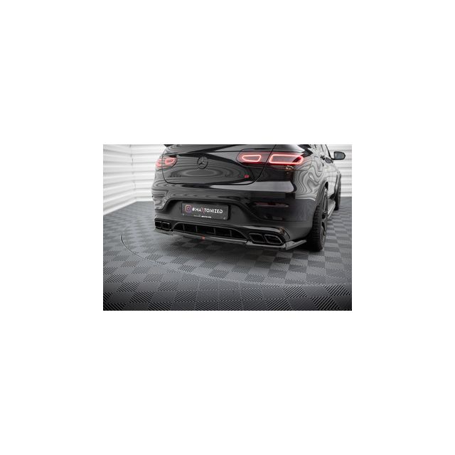 Добавка за задна броня (с вертикални ребра) Mercedes-AMG GLC 63 Coupe C253 Facelift