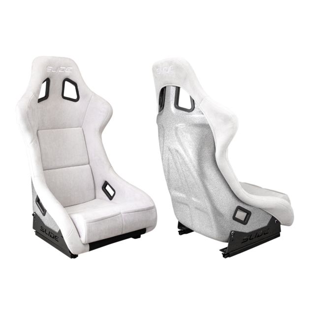 Състезателна седалка Slide - SLIDE KS2 - Светло сива алкантара със сив гръб