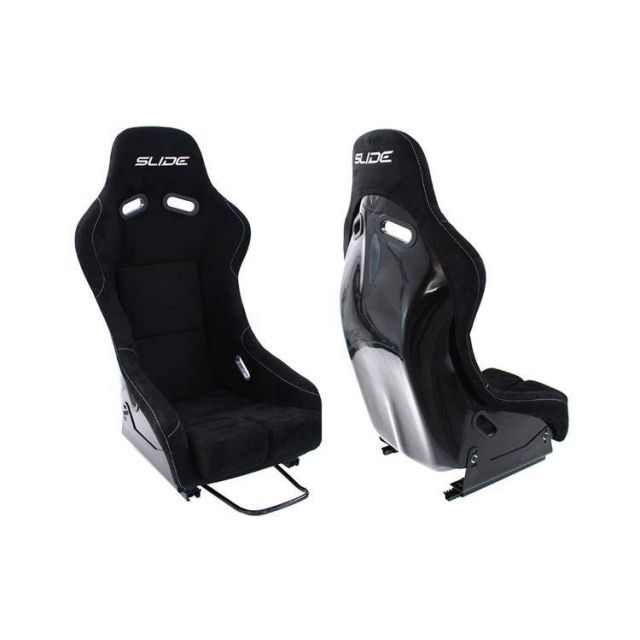 Състезателна седалка Slide - SLIDE RS - Черна алкантара, Размер:  M
