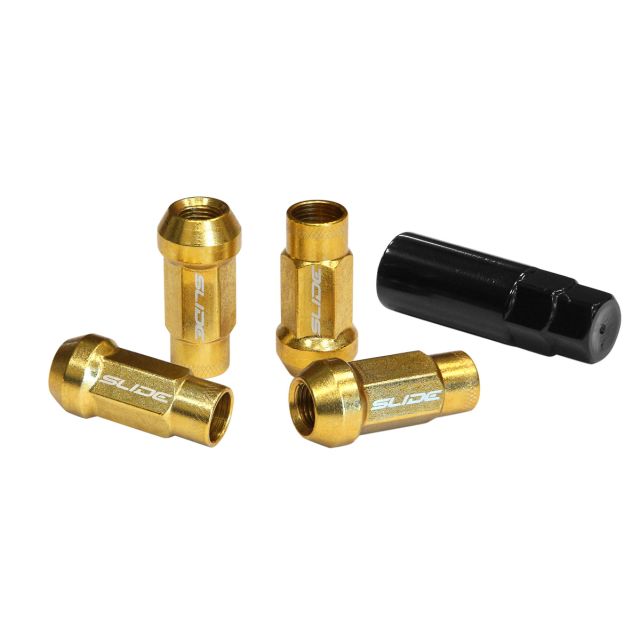 JDM style стоманени гайки Slide M12x1.25 - златни