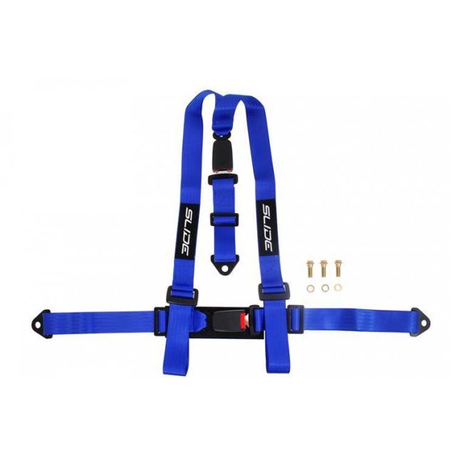 Състезателен колан 3-точков 2" - син с хомологация E4