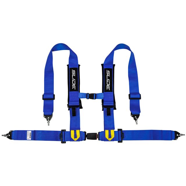 Състезателен колан V2 4-точков 3" с E4 - тъмно син