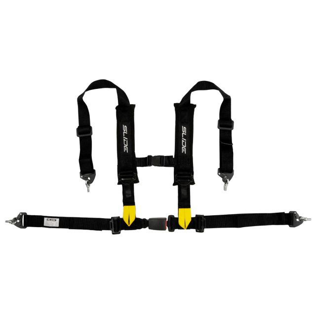 Състезателен колан V2 4-точков 2" с E4 - черен