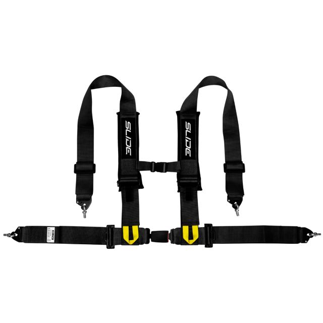 Състезателен колан V2 4-точков 3" с E4 - черен