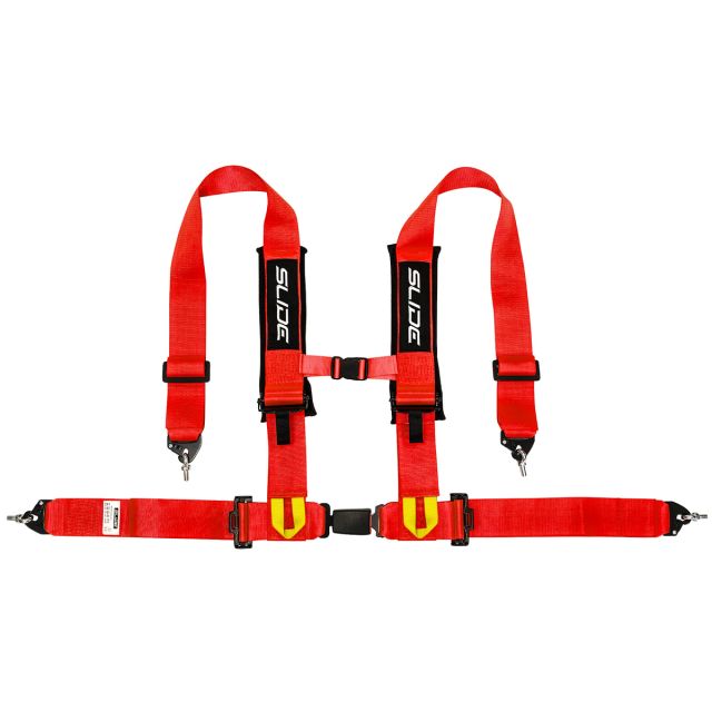 Състезателен колан V2 4-точков 3" с E4 - червен