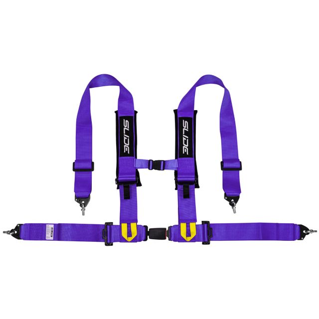 Състезателен колан V2 4-точков 3" с E4 - лилав