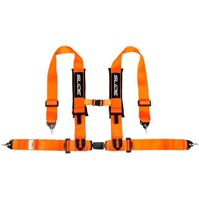 Състезателен колан V2 4-точков 3" с E4 - оранжев