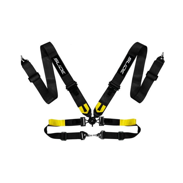 Състезателен колан V2 4-точков 3" бърз - черен