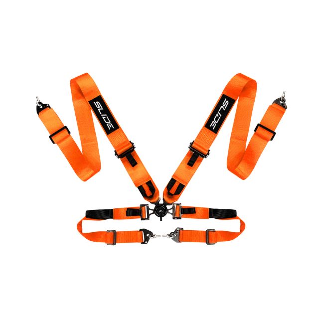 Състезателен колан V2 4-точков 3" бърз - оранжев