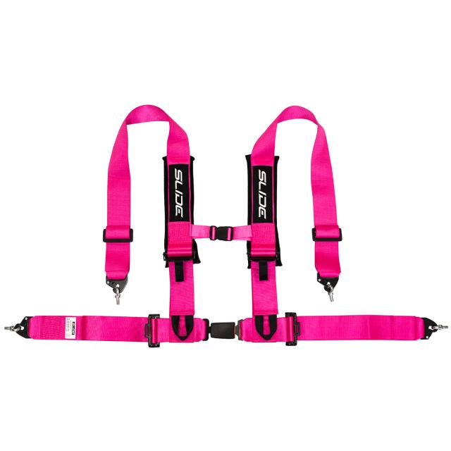 Състезателен колан V2 4-точков 3" с E4 - розов