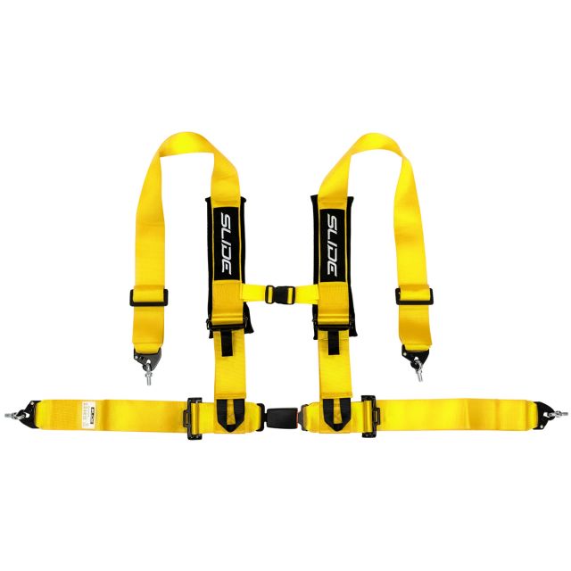 Състезателен колан V2 4-точков 3" с E4 - жълт