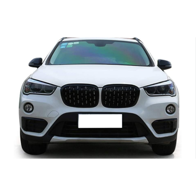 Решетки / Бъбреци за BMW X1 F48 (2015-2019) Diamond Style Черен Гланц