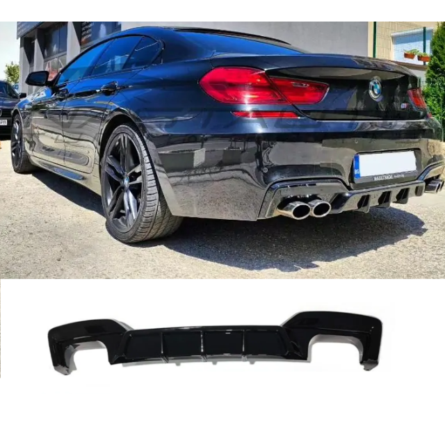 M-performance дифузьор за BMW F06/F12/F13 - дв. накрайници
