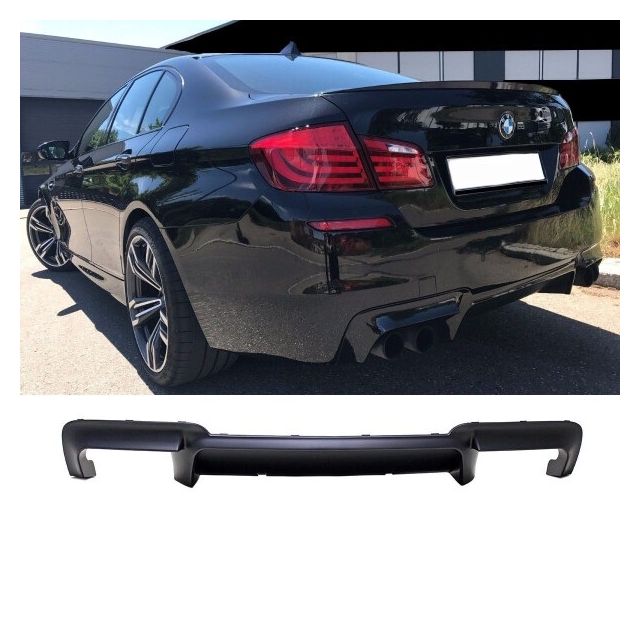 M5 стил двоен дифузьор за BMW F10/F11 - черен мат
