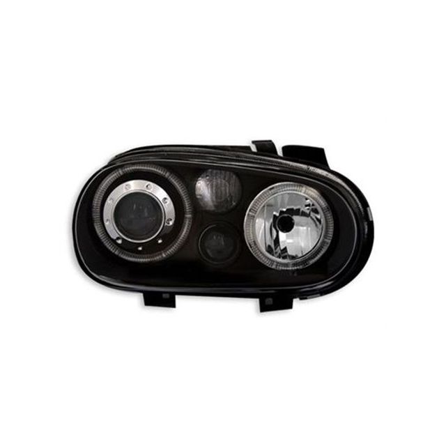 Кристални фарове  Angel Eyes GOLF IV R32  - черни (Копие)